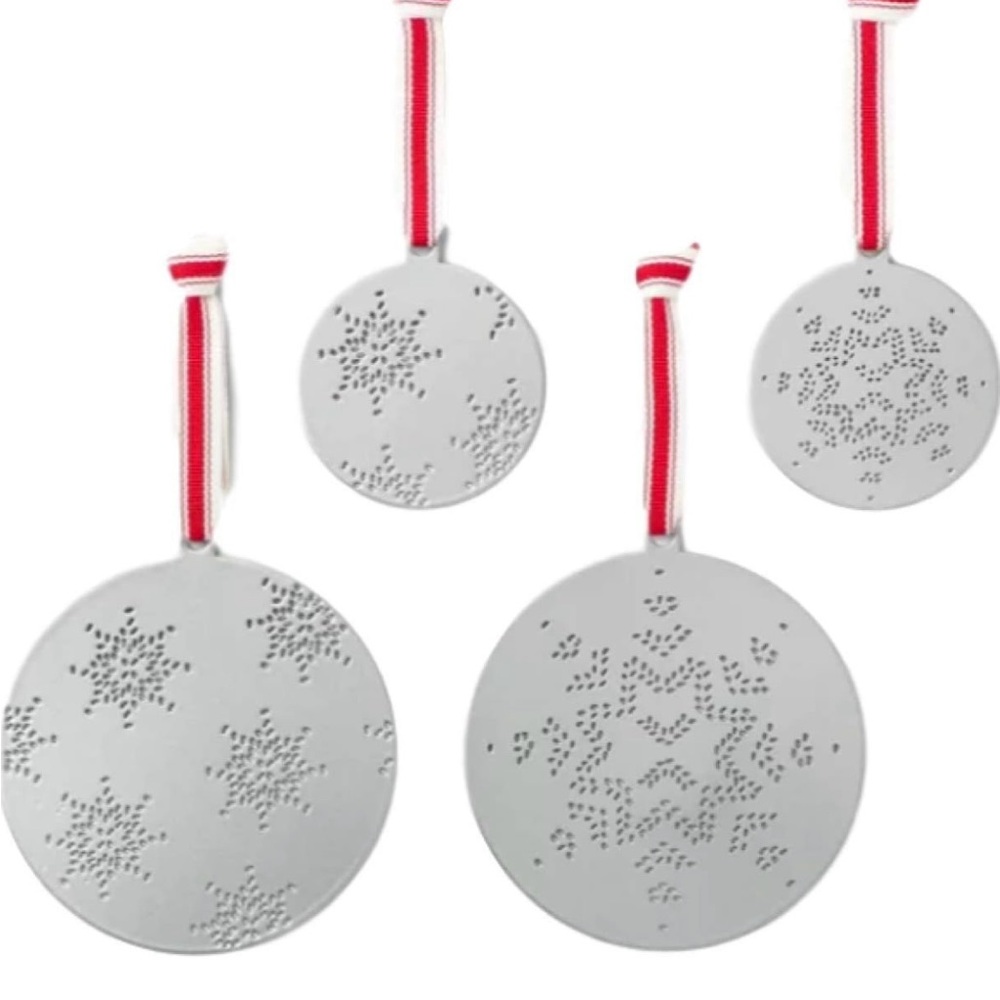 24PC Hearth & Hand Metal Snowflake Ornaments